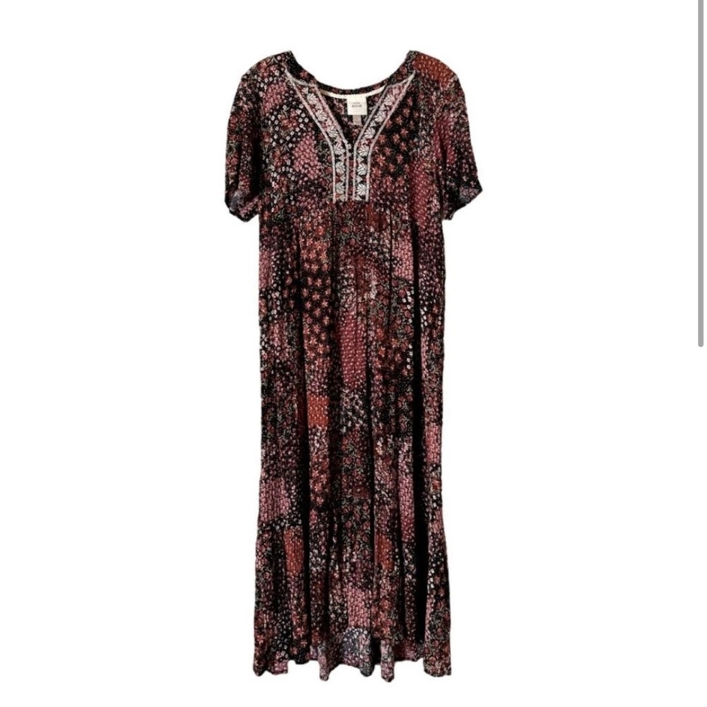 Knox Rose Embroidered Dress V- neck  Women’s Size Medium